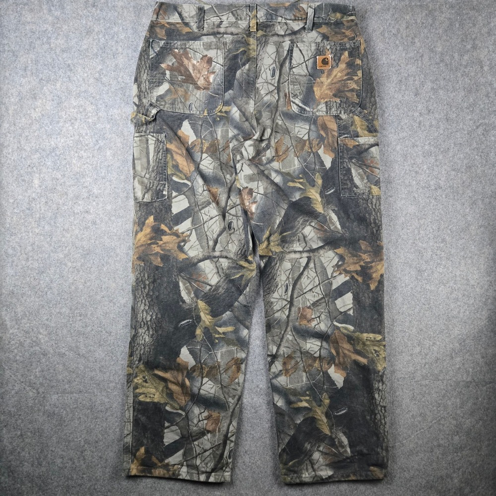 Vtg Carhartt Camo Pants Mens 40x32 (38x32) RealTree Workwear Hunting B158 CMO